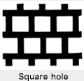 Square hole