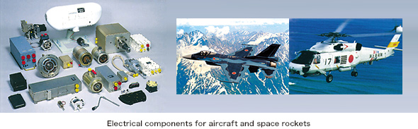 Electrical components for aircraft and space rockets