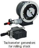 Tachometer generators for rolling stock