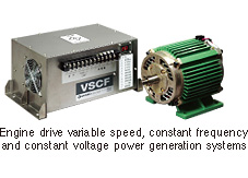 Engine drive variable speed, constant frequency and constant voltage power generation systems