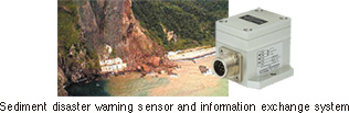 Sediment disaster warning sensor and information exchange system